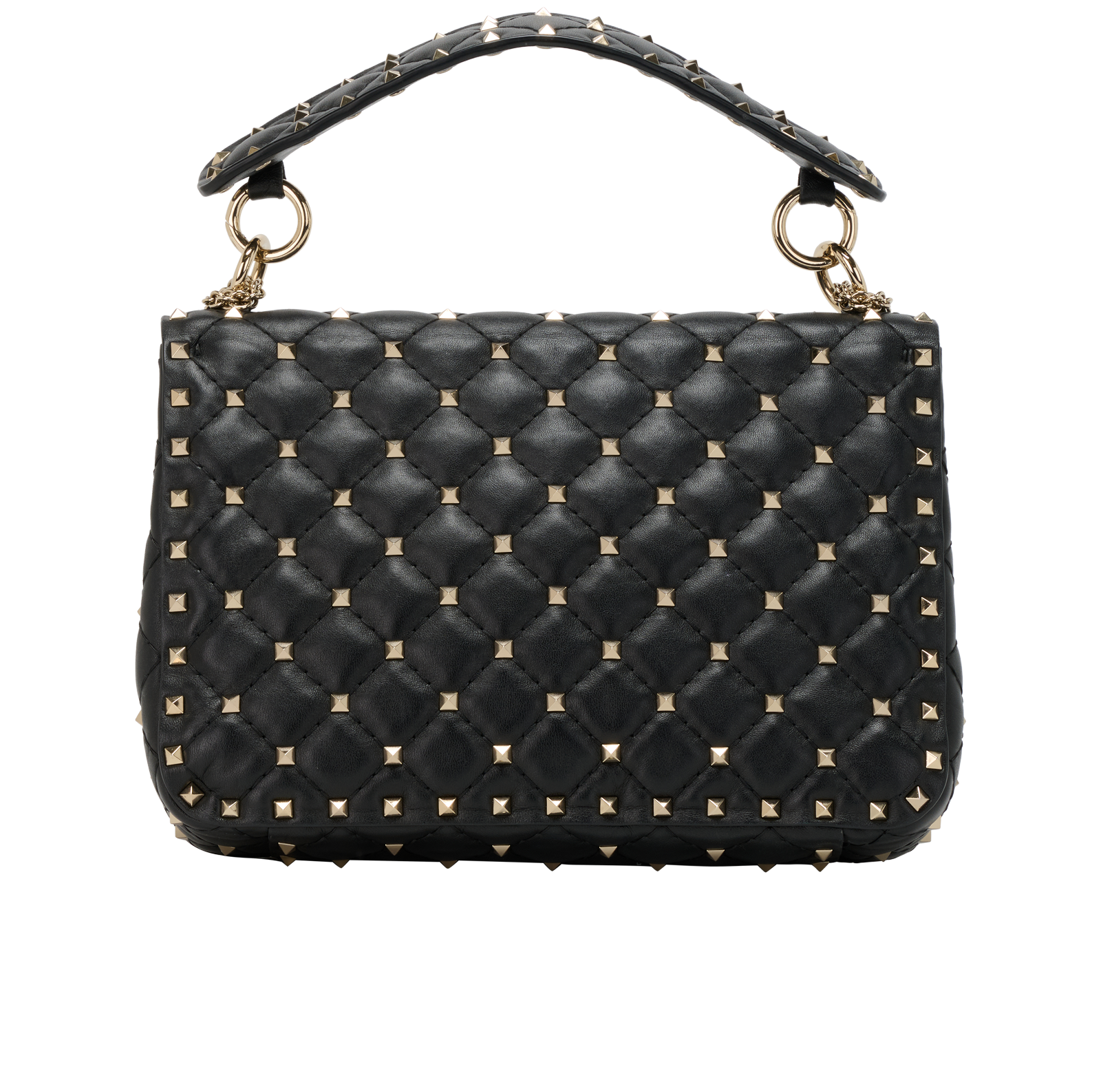 Rockstud, &pound;1,110, Handbags, Black, Leather, Back view